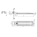 Boordscharnierplaat 370 mm verzinkt