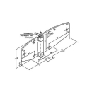 RVS deurscharnier 65 x 118 x 73 x 3 mm