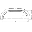 Dubbelassig spatbord profiel 12/40 B220 R375 L1980 S1550...