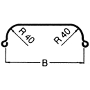 Plaatstalen spatborden B190 L900 S600 H280