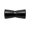 Kielrol V-vorm rubberen as-Ø 17 mm, lengte 125 mm