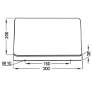 Voorste steunkussen PUR-schuim 300 x 198 x 39 mm